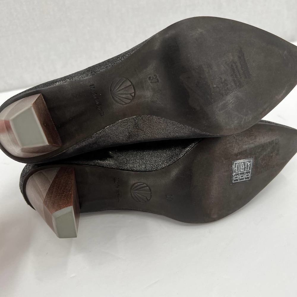 COCLICO Shoes Womens 37 Gray Metallic Juno Boot Stretch Anthracite Scrunch - Picture 9 of 12